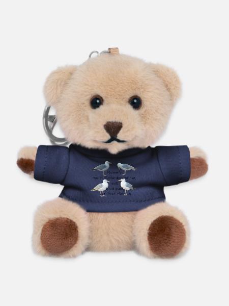 Möwen mit Spruch - Teddy Schlüsselanhänger - Navy