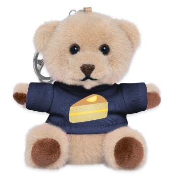Zitronenscheibe Mohnkuchen Dessert Zitrus - Teddy Schlüsselanhänger - Navy - Vorne