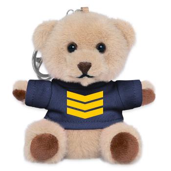 Chevron Stack Bold Pattern - Teddy Keyring - navy - Front