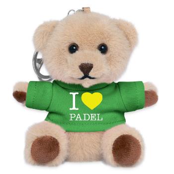 I Love Padel - Teddy Keyring - green - Front