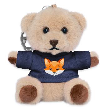 Fox Face - Teddy Keyring - navy - Front