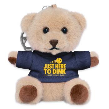 Je viens juste pour Dink Pickleball Butter Yellow Court - Porte-clés ourson - marine - Devant