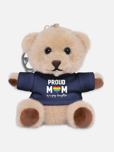 LGBT Pride Month - Stolze Mutter einer schwulen Tochter - Teddy Schlüsselanhänger - Navy