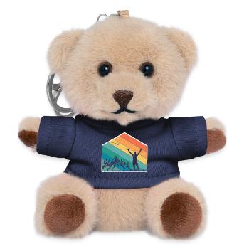 Berge Silhouette Regenbogen - Teddy Schlüsselanhänger - Navy - Vorne