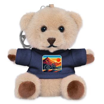 Sunset Gravel Bike Szene - Teddy Schlüsselanhänger - Navy - Vorne