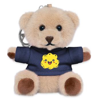 Cute and Colorful Biscuit Sponge Design - Teddy Keyring - navy - Front