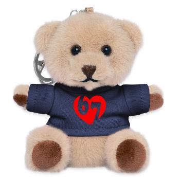 Six Seven 67 Meme Cool Valentine’s - Porte-clés ourson - marine - Devant