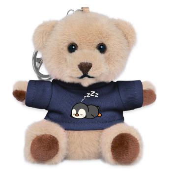 Mignonne sieste de pingouin - Porte-clés ourson - marine - Devant