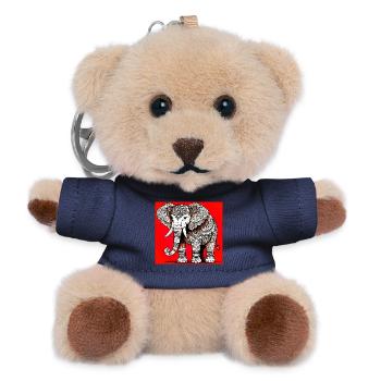 Elefant - Teddy Schlüsselanhänger - Navy - Vorne