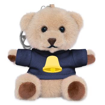 Yellow Bell Icon – Minimal - Teddy Keyring - navy - Front