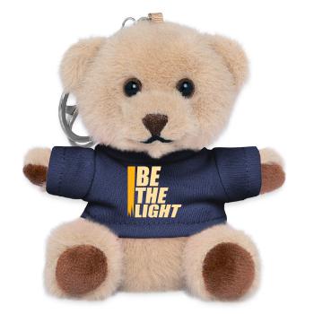 Be The Light Motivierend Positivität Spruch Logo - Teddy Schlüsselanhänger - Navy - Vorne