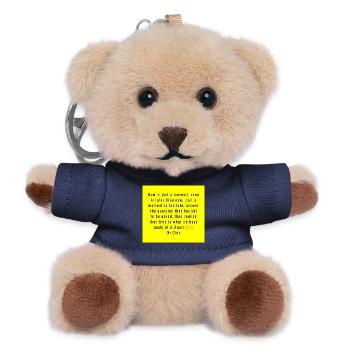 Time as art typography yellow - Teddy Keyring - navy - Front