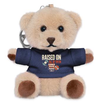 Aufgewachsen mit all dem Retro-Mix - Teddy Schlüsselanhänger - Navy - Vorne