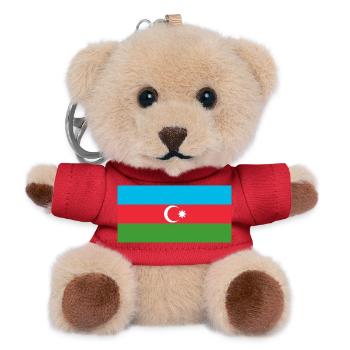 sticker flag of Azerbaijan Aufkleber Azerbaijan - Teddy Keyring - red - Front