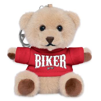 bike biker tuner tuning bobber custom girl chickz - Teddy Keyring - red - Front
