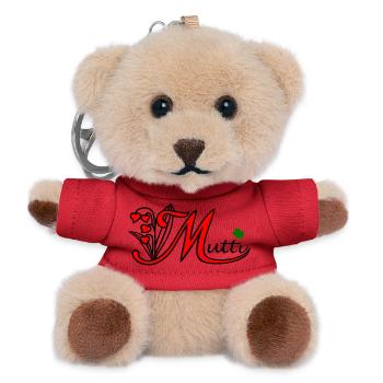 Mama, Muttertag, Mutti - Teddy Schlüsselanhänger - Rot - Vorne