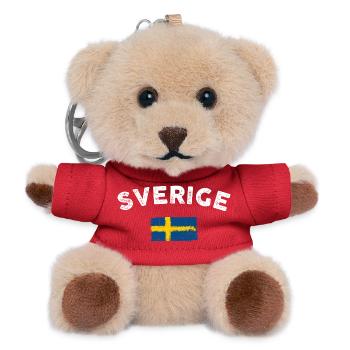 Sverige Brush Nordic Flagge - Teddy Schlüsselanhänger - Rot - Vorne