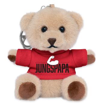 Jungspapa Power - Teddy Schlüsselanhänger - Rot - Vorne