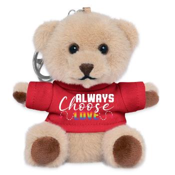 LGBT Pride Month - Liebe ist Liebe - Teddy Schlüsselanhänger - Rot - Vorne