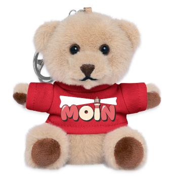 Moin Leuchtturm Küste Meer Ostsee Nordsee Strand - Teddy Schlüsselanhänger - Rot - Vorne