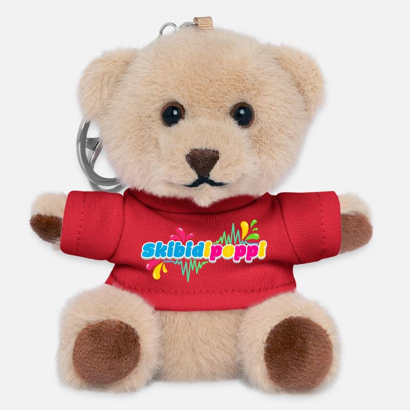Skibidipoppi - Teddy Keyring - red