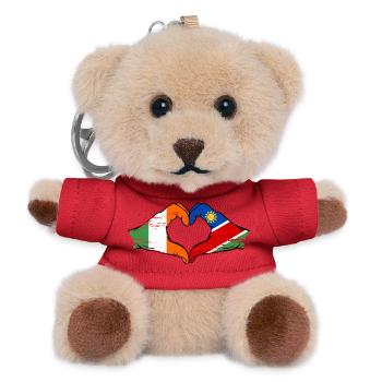 Irland Namibia Flagge Hände Herzform - Teddy Schlüsselanhänger - Rot - Vorne