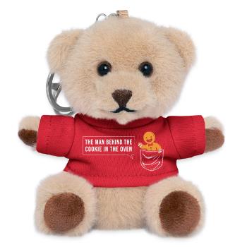 Werdender Papa werdende Väter - Teddy Schlüsselanhänger - Rot - Vorne