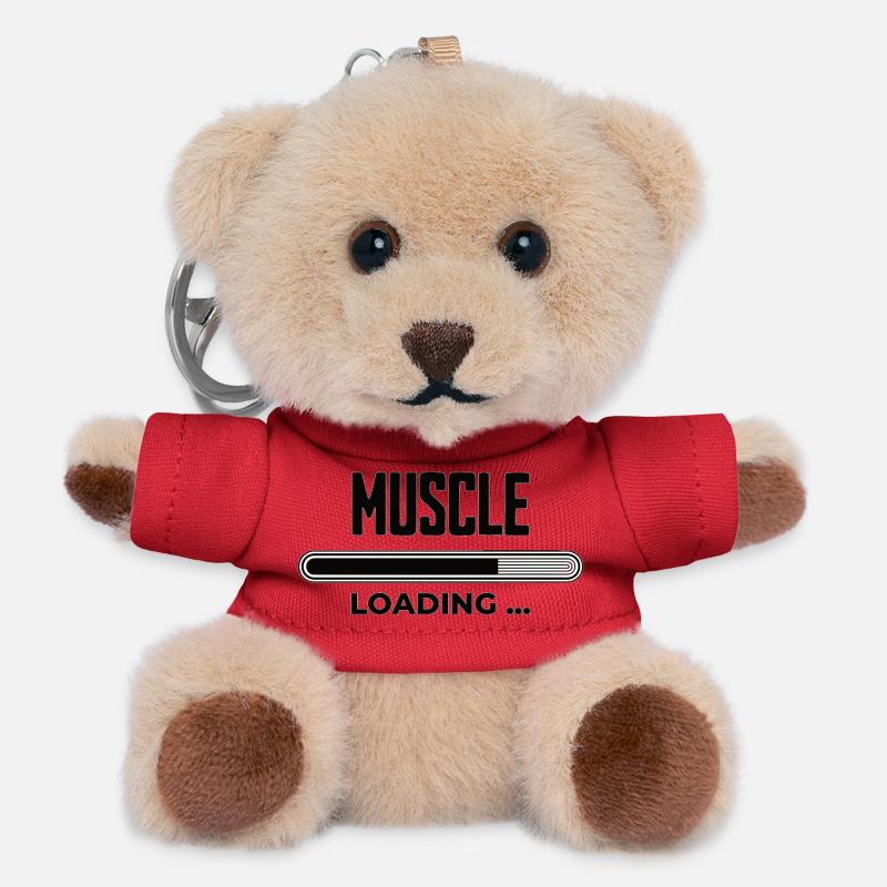 Muskel Loading Fortschritt - Teddy Schlüsselanhänger - Rot