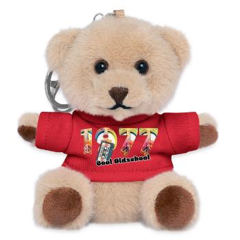 1977 Vintage Retro – Cassette – Cool Olds - Porte-clés ourson - rouge - Devant