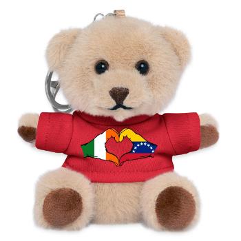 Cœur du drapeau Irlande du Venezuela - Porte-clés ourson - rouge - Devant
