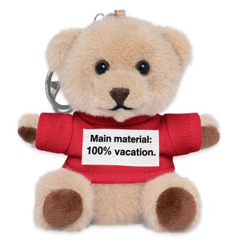 100% holiday – tropical break - Teddy Keyring - red - Front