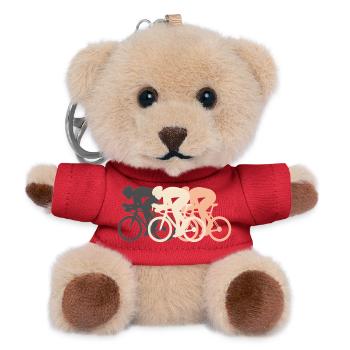 Fahrrad Rennrad Radfahrer Bikesport Mountainbike - Teddy Schlüsselanhänger - Rot - Vorne