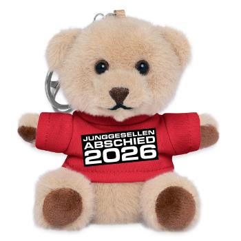 Junggesellenabschied 2026 Jga - Teddy Schlüsselanhänger - Rot - Vorne