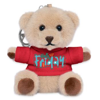 Happy Friday Fun Quote Positive Vibes Design - Teddy Schlüsselanhänger - Rot - Vorne