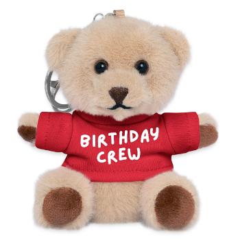Birthday Crew - Teddy Keyring - red - Front