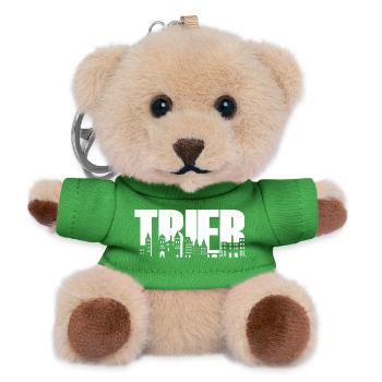 Trier - Skyline - Schrift - Mosel Rheinland-Pfalz - Teddy Schlüsselanhänger - Grün - Vorne