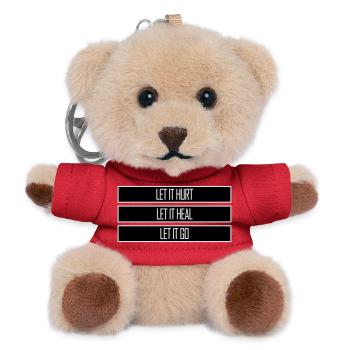 Let It Hurt Let It Heal Let It Go Inspirierend - Teddy Schlüsselanhänger - Rot - Vorne