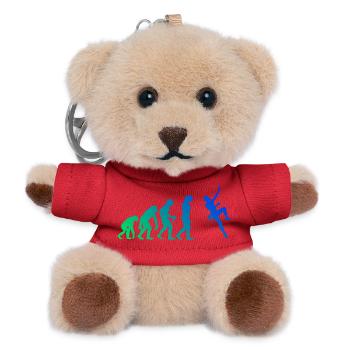 The climbing fans fit together - Teddy Keyring - red - Front