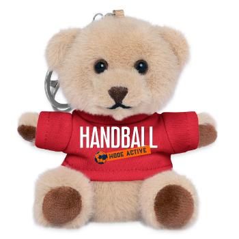 Handball Active Mode - Teddy Keyring - red - Front