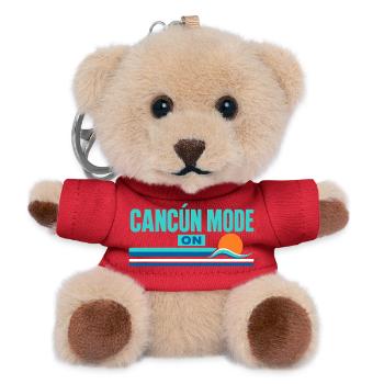 Cadeaux de vacances à la plage, Mode Cancún activé, Voyage au Mexique - Porte-clés ourson - rouge - Devant
