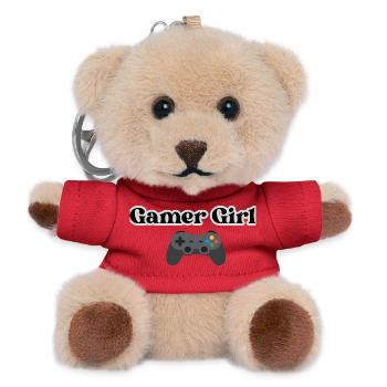 Gamer Girl - Teddy Schlüsselanhänger - Rot - Vorne