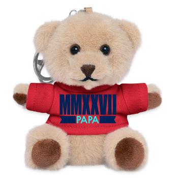 Announcing Baby 2027 - Dad - Teddy Keyring - red - Front