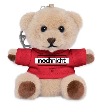 Noch Nicht – Minimal German Typography - Teddy Schlüsselanhänger - Rot - Vorne