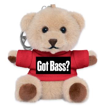 Hast du Bass? - Teddy Schlüsselanhänger - Rot - Vorne