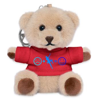 Geschenkidee für die Bouldererin mit Sportklettern - Teddy Schlüsselanhänger - Rot - Vorne