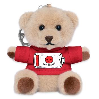 Niedrigenergie Batterie Humor - Teddy Schlüsselanhänger - Rot - Vorne