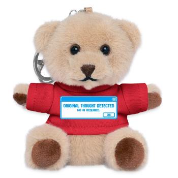 Ursprünglicher Gedanke erkannt – Anti-KI-Schlam - Teddy Schlüsselanhänger - Rot - Vorne