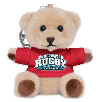 Unterwasser Rugby 3D TeamSport - Teddy Schlüsselanhänger - Rot - Vorne