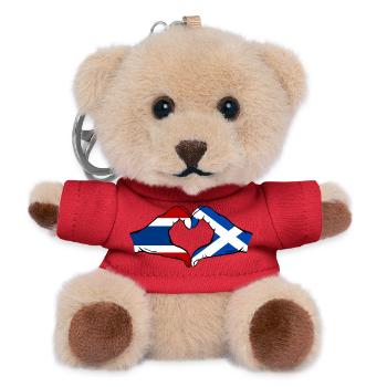 Thailand Schottland Flagge Hände Herzform - Teddy Schlüsselanhänger - Rot - Vorne