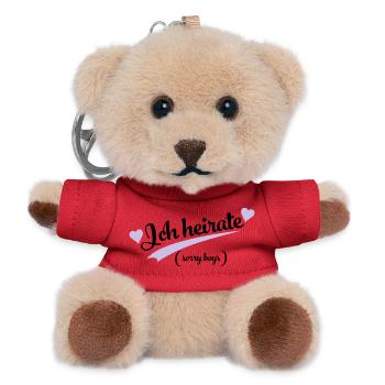 lustiger spruch - Teddy Schlüsselanhänger - Rot - Vorne